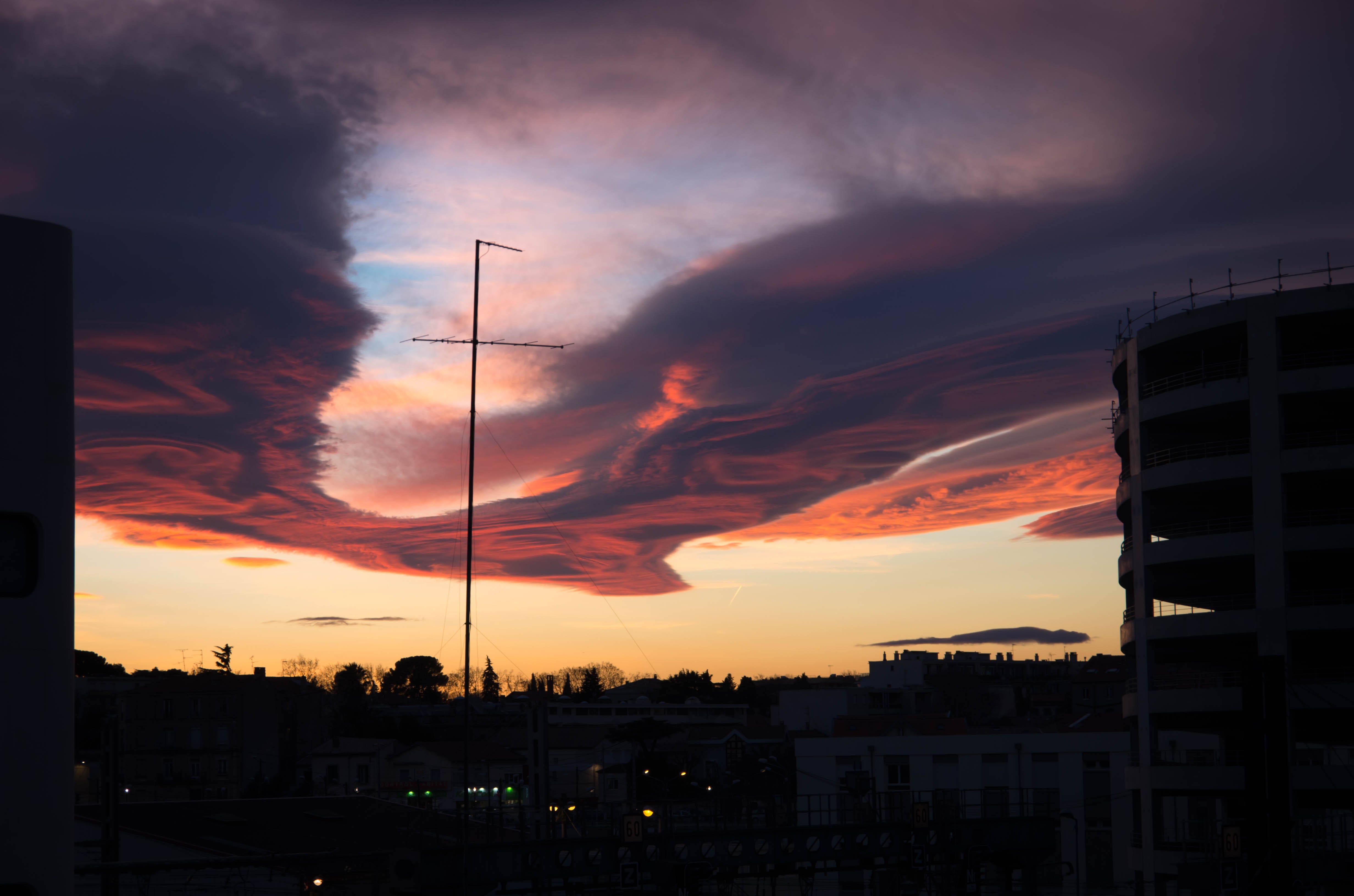 Couché de soleil à Montpellier