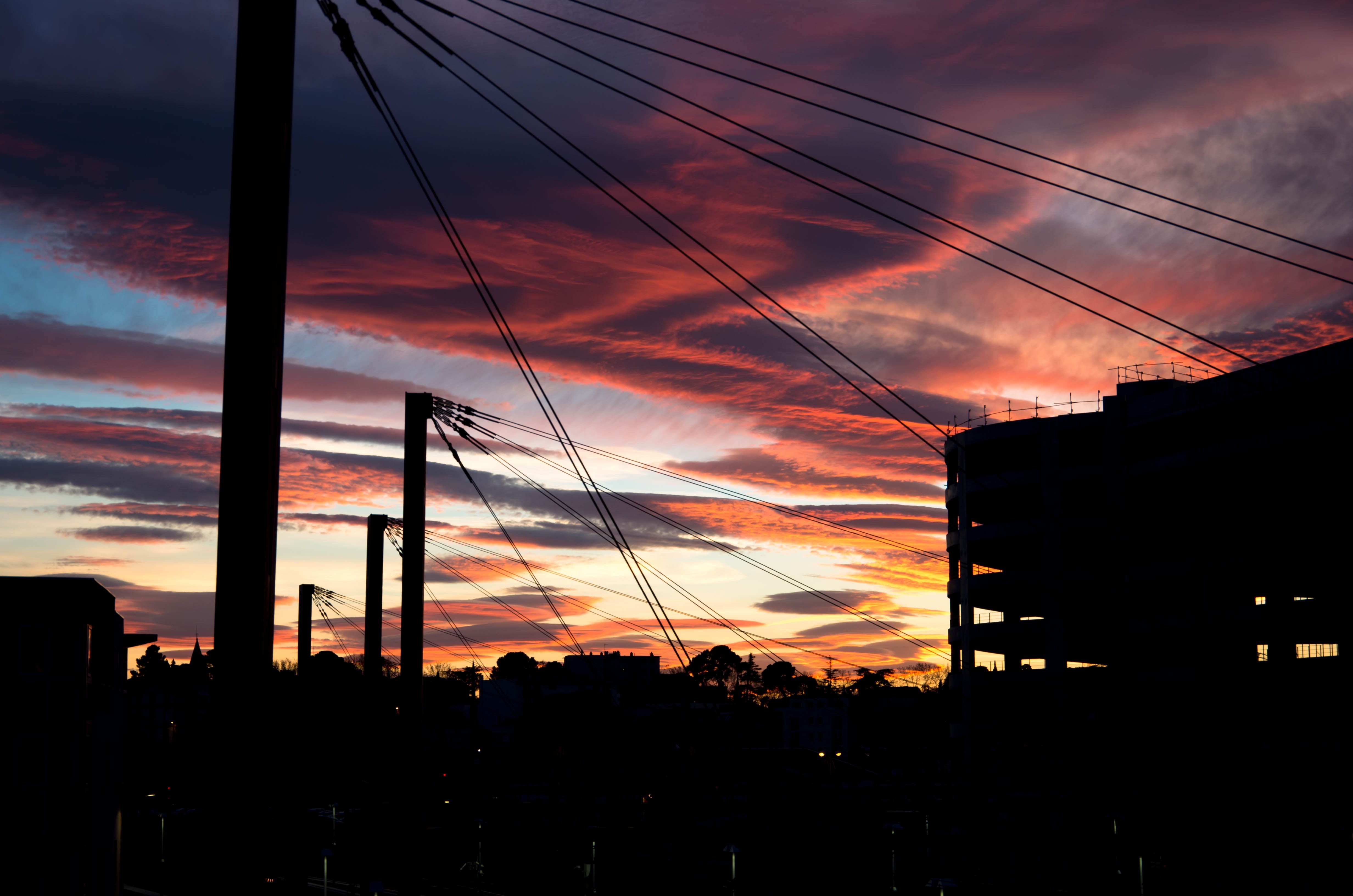 Couché de soleil sur Montpellier