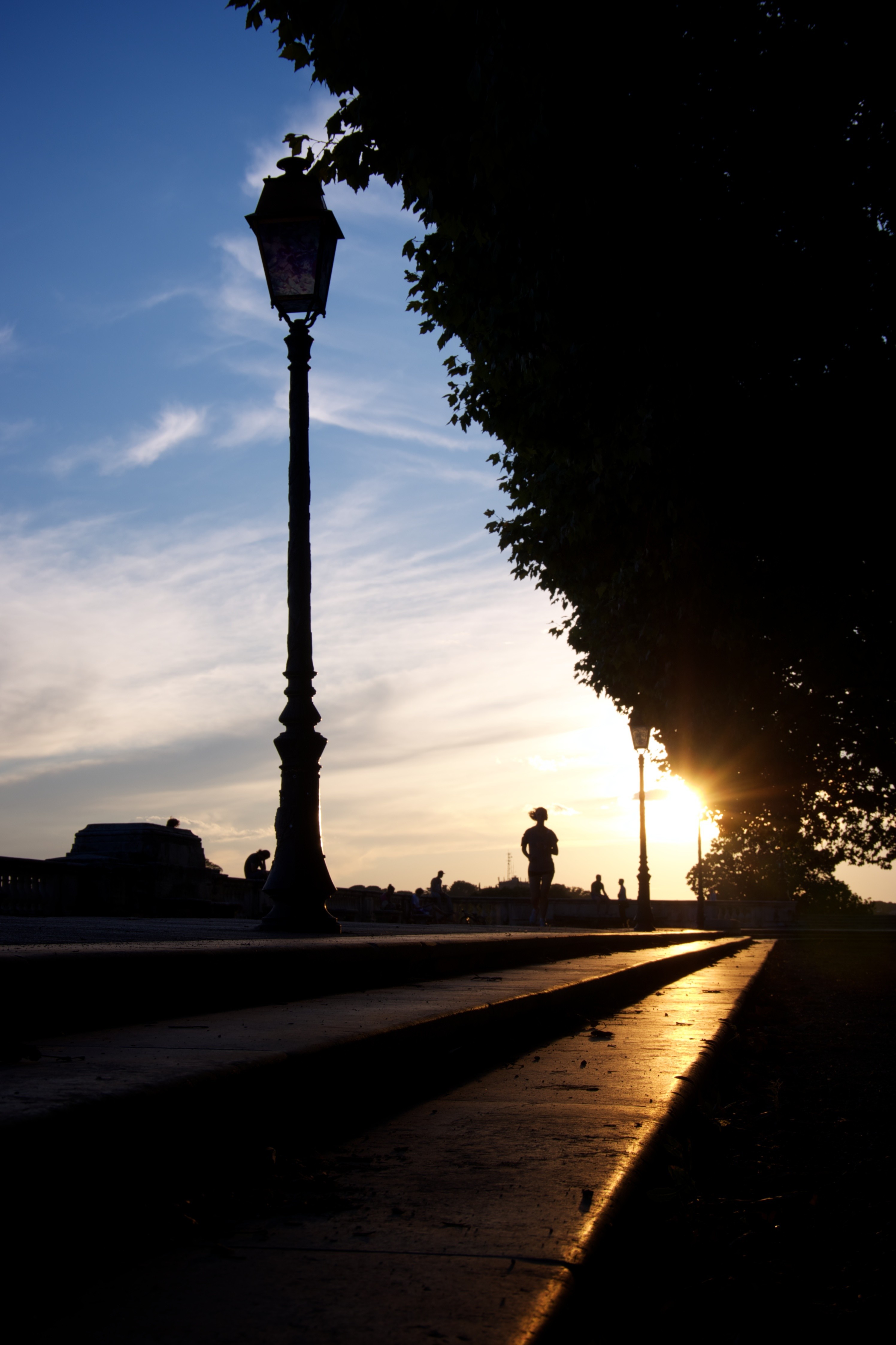 Couché de soleil aux Jardins du Peyrou